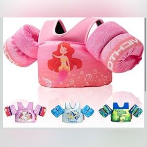 Pink Mermaid Swim Vest with Arm Floats